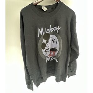 Gildan Mens Heavy Blend Mickey Mouse‎ Graphic Pullover Sweatshirt Size L Black